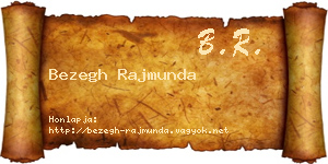 Bezegh Rajmunda névjegykártya